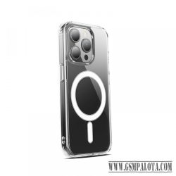iPhone 15 Pro mágneses szilikon tok, Átlátszó