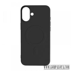 iPhone 17 mágneses szilikon tok, Fekete