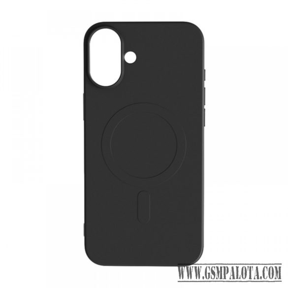 iPhone 17 mágneses szilikon tok, Fekete