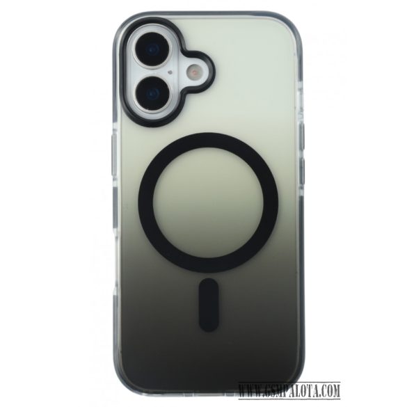 iPhone 17 mágneses tok, Fekete-átlátszó