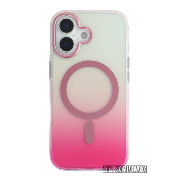 iPhone 17 mágneses tok, Pink-átlátszó