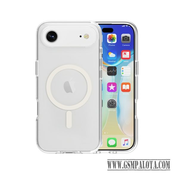 iPhone Air TPU+PC mágneses szilikon tok, Átlát