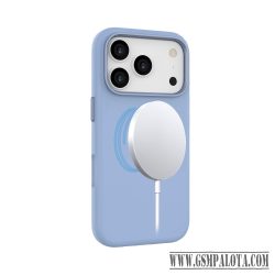 iPhone 17 Pro Max mágneses szilikon tok, Kék