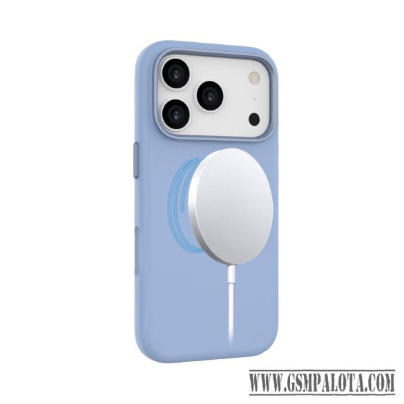 iPhone 17 Pro Max mágneses szilikon tok, Kék