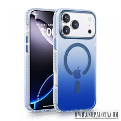 iPhone 17 Pro Max mágneses tok, Kék-átlátszó