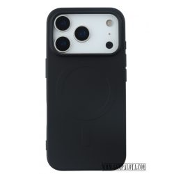 iPhone 17 Pro mágneses szilikon tok, Fekete