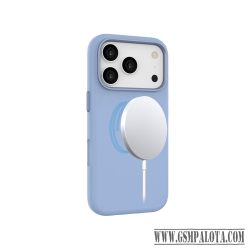 iPhone 17 Pro mágneses szilikon tok, Kék