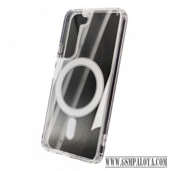 Samsung S24 TPU+PC mágneses szilikon tok, Átlátszó