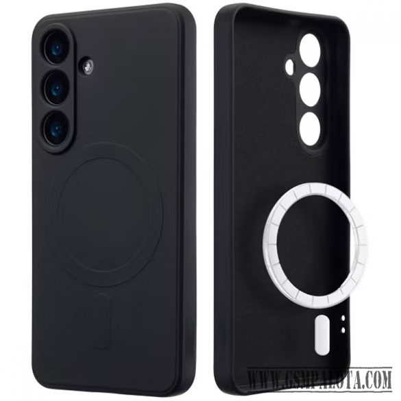 Samsung S26 Plus TPU+PC mágneses szil tok, Fekete