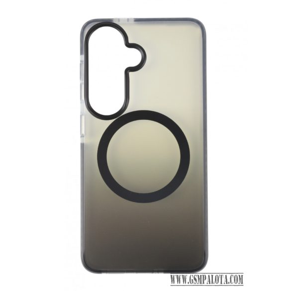 Samsung S26 Plus mágneses tok, Fekete-Átlátszó