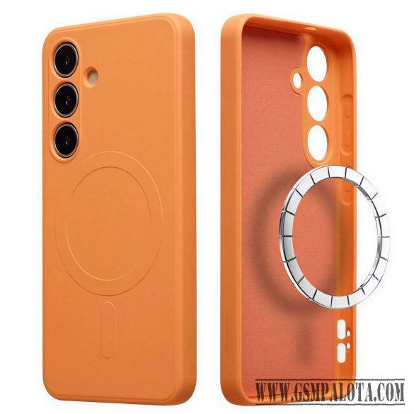 Samsung S26 Plus TPU+PC mágneses szil tok, Narancs