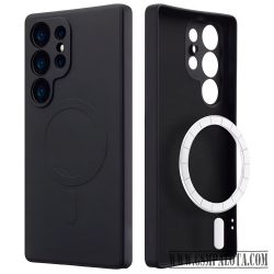 Samsung S26 Ultra TPU+PC mágneses szil tok, Fekete