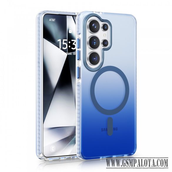 Samsung S26 Ultra mágneses tok, Kék-Átlátszó