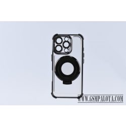 iPhone 16 Pro mágneses tok gyűrűvel, Fekete