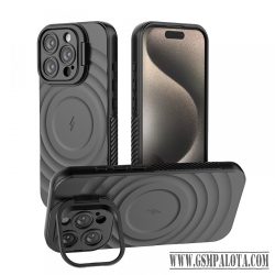Iphone 16 Pro mágneses ütésálló tok Fekete