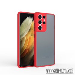 Samsung A53 5G műanyag tok, piros-fekete