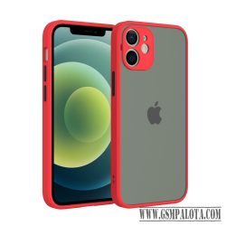 iPhone 12 Mini műanyag tok, piros, fekete