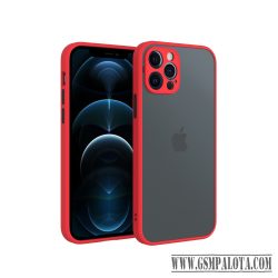 iPhone 12 Pro műanyag tok, piros, fekete