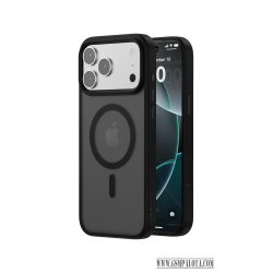 iPhone 17 Pro Max mágneses prémium matt tok, Fekete