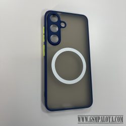 Samsung S25 mágneses műanyag tok, kék,zöld