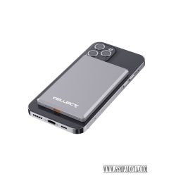 Extra vékony mágneses powerbank, 5000 mAh, Szürke