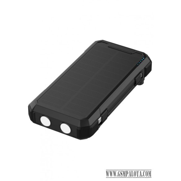 Cellect Solar Powerbank, 20000mAh, Fekete