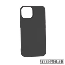 Premium szilikon tok, iPhone 14, Fekete