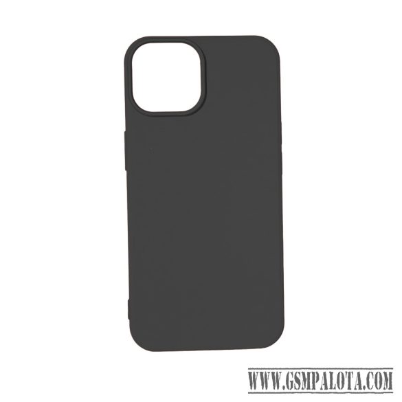 Premium szilikon tok, iPhone 14, Fekete