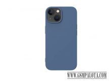 Premium szilikon tok, iPhone 15, Kék