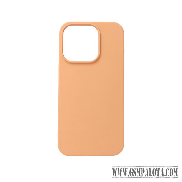 Premium szilikon tok, iPhone 15, Narancs