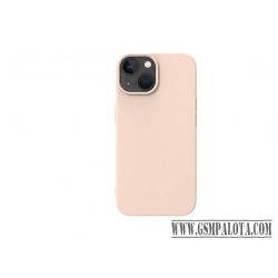Premium szilikon tok, iPhone 15 Plus, Puder