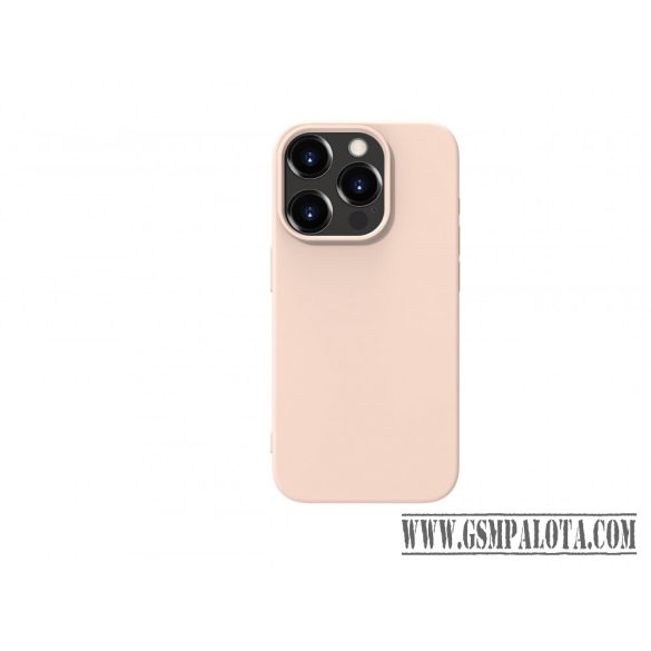 Premium szilikon tok, iPhone 15 Pro, Puder