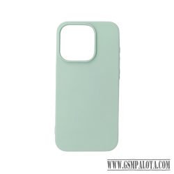 Premium szilikon tok, iPhone 15 Pro, Türkíz
