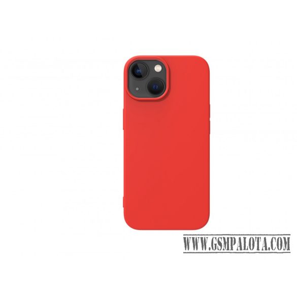 Premium szilikon tok, iPhone 16 Pro Max, Piros