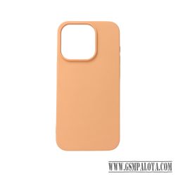 Premium szilikon tok, iPhone 16 Pro, Narancs