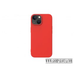 Premium szilikon tok, iPhone 16 Pro, Piros