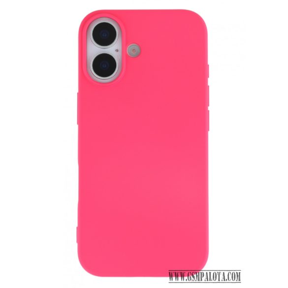 Premium szilikon tok, iPhone 17, Magenta
