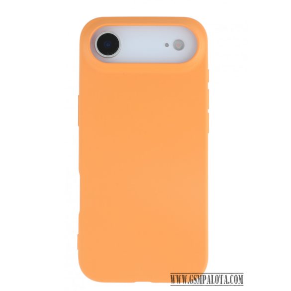 Premium szilikon tok, iPhone 17, Narancs