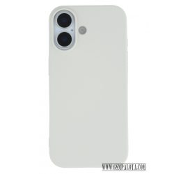 Premium szilikon tok, iPhone 17, Tört Fehér