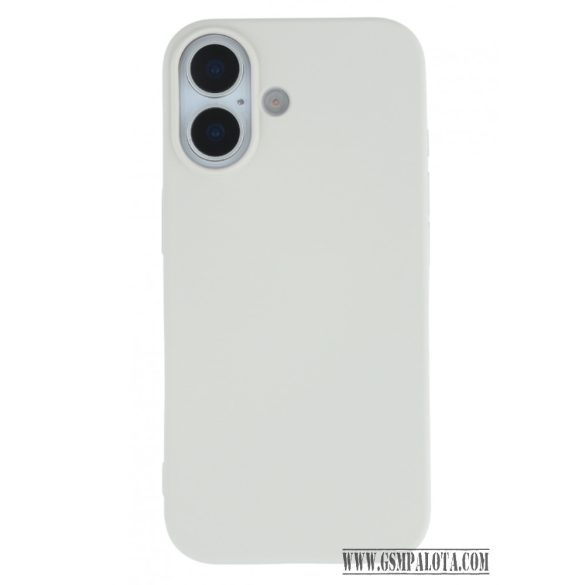 Premium szilikon tok, iPhone 17, Tört Fehér