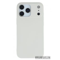 Premium szilikon tok, iPhone 17 Pro Max, Tört Fehér