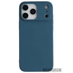 Premium szilikon tok, iPhone 17 Pro, Kék