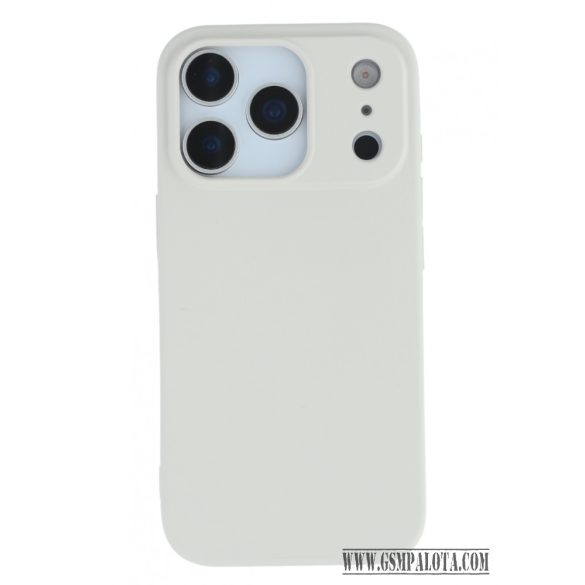 Premium szilikon tok, iPhone 17 Pro, Tört Fehér