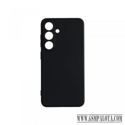 Premium szilikon tok, Samsung S25, Fekete