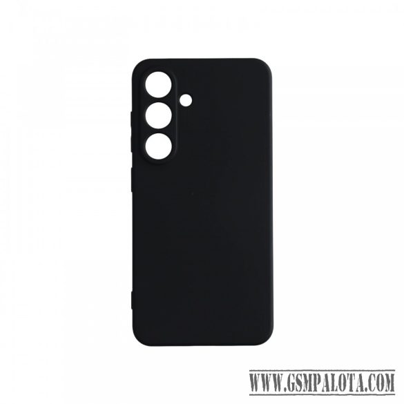 Premium szilikon tok, Samsung S25, Fekete