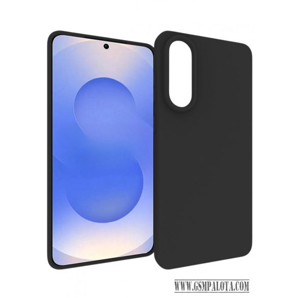 Premium szilikon tok, Samsung S25 Edge, Fekete
