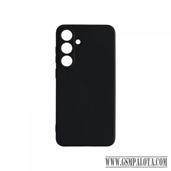 Premium szilikon tok, Samsung S25 Plus, Fekete