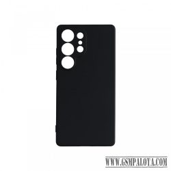 Premium szilikon tok, Samsung S25 Ultra, Fekete