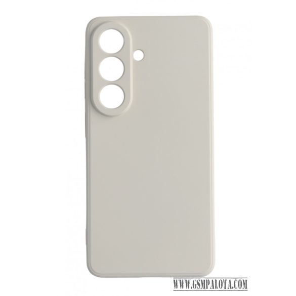 Premium szilikon tok, Samsung S26, Törtfehér