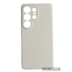 Premium szilikon tok, Samsung S26 Ultra, Törtfehér